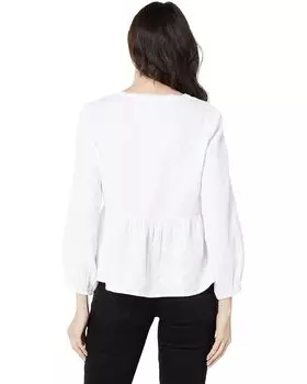 Топ Lucky Brand Lace Inset Babydoll Top, цвет Whisper White