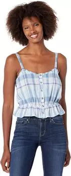 Топ Lucky Brand Plaid Tank, цвет Blue Plaid