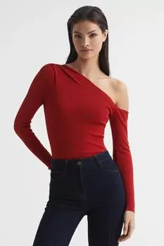 Топ Люси с открытыми плечами Reiss, красный