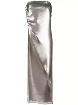 Топ Luxor асимметричного кроя с пайтеками Rick Owens, коричневый