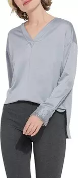 Топ Lysse Iclyn Beaded Satin Top, цвет Blue Fog