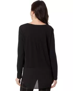 Топ Lysse Layla Mixed Media Top, черный