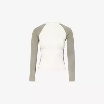 Топ Madeline из эластичной ткани с вышитым логотипом Miaou, синий