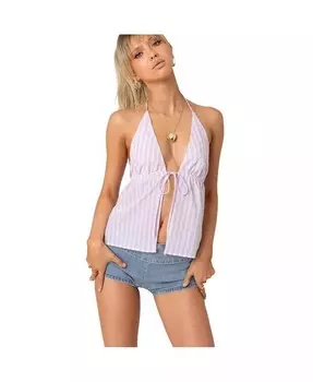 топ Madelyn с завязками спереди Edikted, розовый