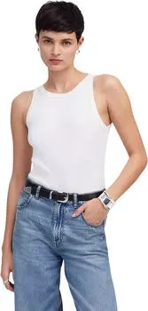 Топ Madewell Brightside High Neck Tank, белый