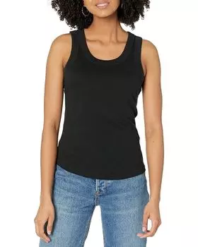 Топ Madewell Whisper Cotton Scoopneck Tank, цвет True Black