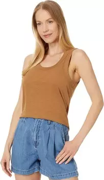 Топ Madewell Whisper Cotton Scoopneck Tank Top, цвет Warm Hickory