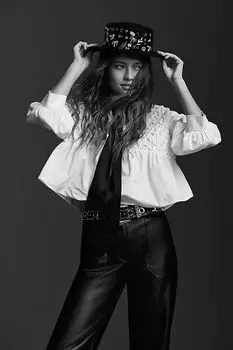 Топ Maeve Babydoll со сборками, белый