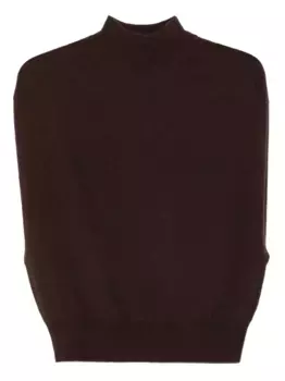 Топ Maglia Verity с высоким воротником Semicouture, коричневый