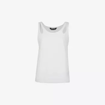 Топ-майка из органического хлопка с двойными бретелями Raven Whistles, белый