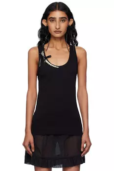 Топ-майка с жемчужной цепочкой Simone Rocha, мультиколор