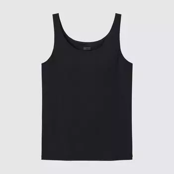 Топ-майка Uniqlo Heattech с бюстгальтером, черный
