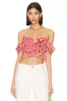 Топ MAJORELLE Paloma Bustier, цвет Pink Sangria Sunset
