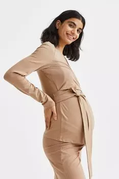 Топ мамы до и после H&amp;M, бежевый