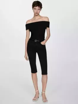 Топ Mango Bacalary Slim Fit, черный