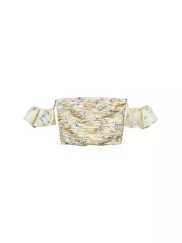 Топ MANGO Bloom, бежевый