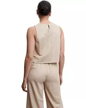 Топ MANGO Cintia Top, песочный
