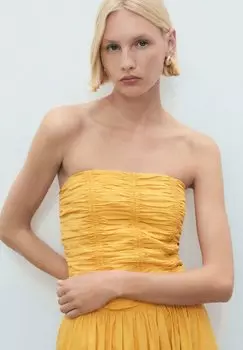Топ Mango, горчично-желтый