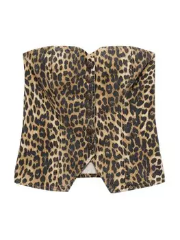 Топ MANGO LEO, цвет Brown/Light brown