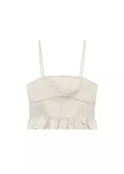 Топ Mango PERLA, пятнистый белый