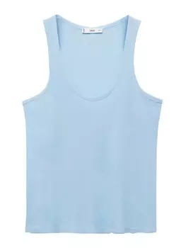 Топ MANGO Top BOBAR, светло-голубой