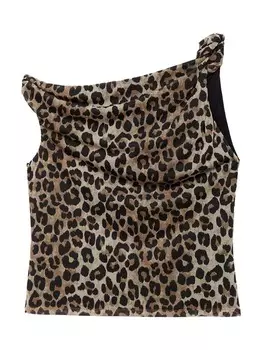 Топ MANGO Top LEO, коричневый