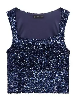 Топ MANGO XSAGI, темно-синий