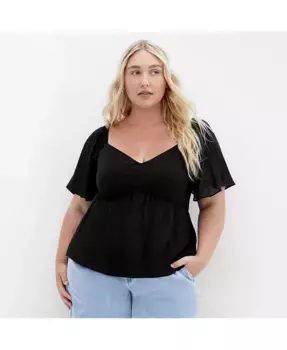 Топ Marci больших размеров CITY CHIC, черный
