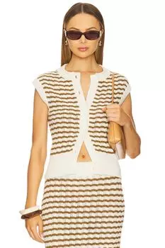 Топ Margo A.L.C., parchment & aged bronze stripe