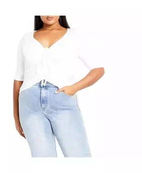 Топ Марианна больших размеров CITY CHIC, белый