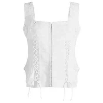 Топ Marine Serre Regenerated Household Linen Corset Top, белый