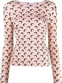 Топ Marine Serre Second Skin Moon Top 'All Over Moon Tan', загар