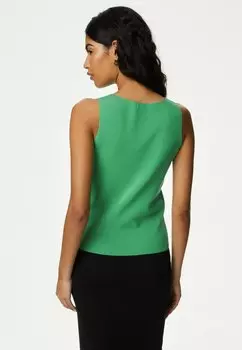 Топ Marks & Spencer, средне-зеленый Crew Neck