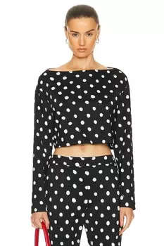 Топ Marni Cropped Long Sleeve, черный