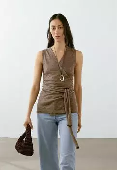 Топ Massimo Dutti, коричневый