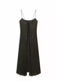 Топ Massimo Dutti, крапчатый темно-коричневый With Bow Details