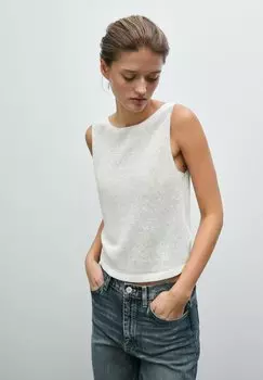 Топ Massimo Dutti, серебристый