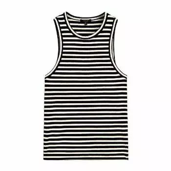 Топ Massimo Dutti Sleeveless Striped, темно-синий