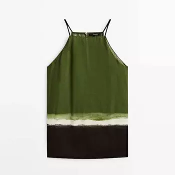 Топ Massimo Dutti Strappy, зеленый