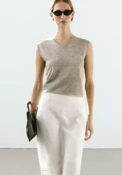 Топ Massimo Dutti, светло-серый