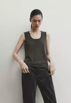 Топ Massimo Dutti, темно-зеленый