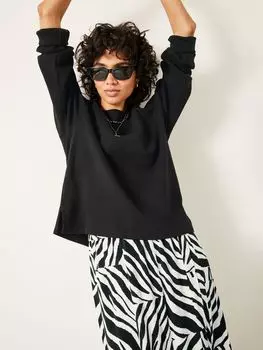 Топ Matilda с рукавами реглан HUSH, черный