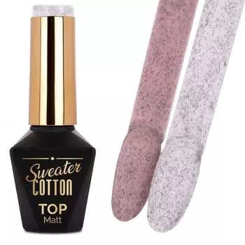 Топ матовый, не требующий вытирания, Mollylac Sweater Cotton Top, черный, 10 г № 5