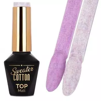 Топ матовый, не требующий вытирания Mollylac Sweater Cotton Top Lilac 10g No. 4
