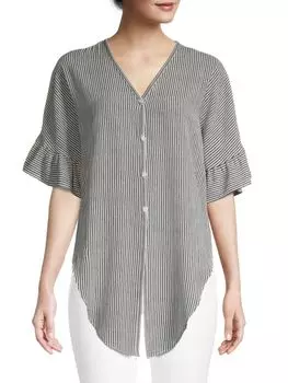 Топ Max Studio с завязками спереди и цветочным принтом, cream black