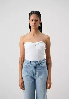 Топ MAY DROP TWIST TUBE Abercrombie & Fitch, белый