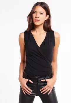 Топ mbyM с V-образным вырезом, черный