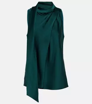 Топ mckinnon с завязками на воротнике Simkhai, зеленый