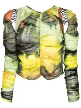 Топ Melting Boom Delilah со сборками Collina Strada, желтый