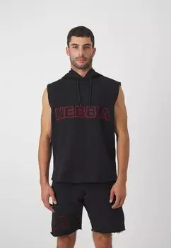 Топ MENS SLEEVELESS HOODIE Nebbia, цвет black